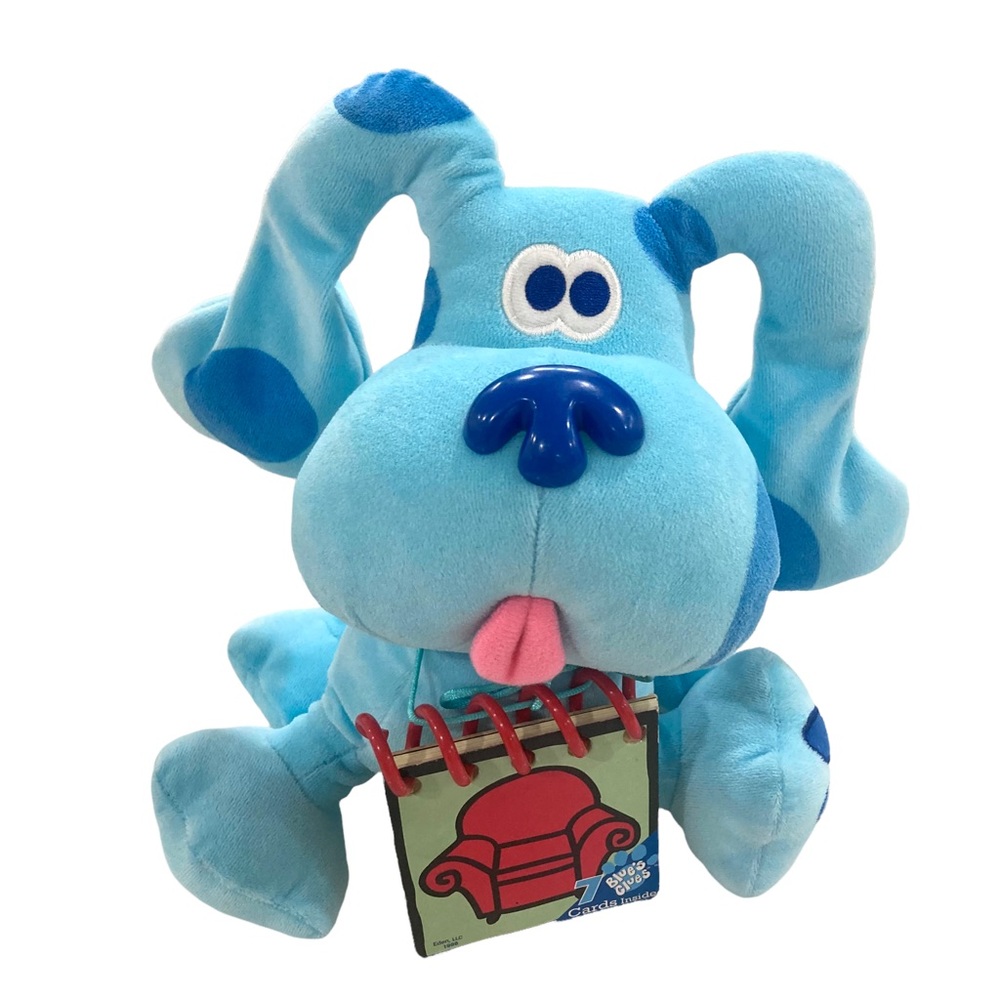 Vintage 1998 Blues Clues 10in Dog Plush with Notebook Viacom Eden Nick Jr